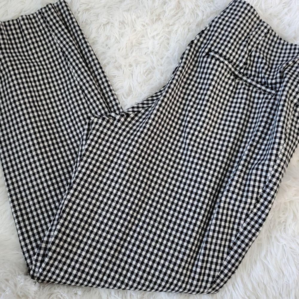 H&M Black and White Checkered Dress Pants Size Medium